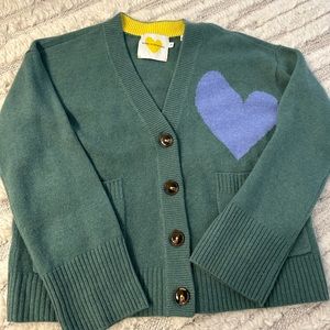 Kerri Rosenthal Cashmere green cardigan